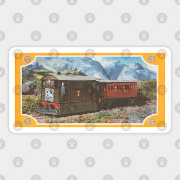 Thomas the Tank Engine Vintage Stamp - Toby Sticker by sleepyhenry